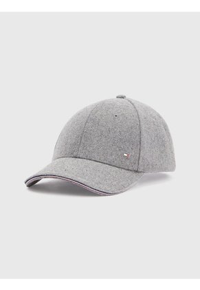 Gorra Elevated Con Ribete Distintivo Gris Tommy Hilfiger