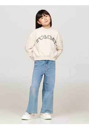 Saco Gris Niña Con Diseño De Puntos En Foil En El Logo Tommy Hilfiger