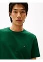 Camiseta Verde De Cuello Redondo Con Logo Bordado Tommy Hilfiger de Tommy Hilfiger