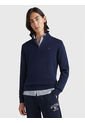 Suéter De Cuello Perkins Con Media Cremallera Azul Tommy Hilfiger de Tommy Hilfiger