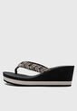 Sandalia Tacón Corrido TOMMY HILFIGER Rope Negro de Tommy Hilfiger