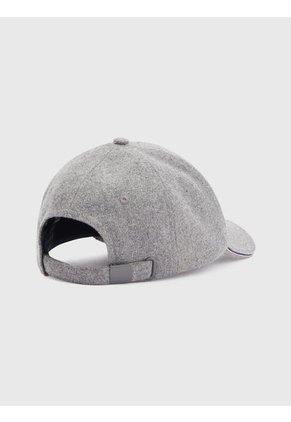 Gorra Elevated Con Ribete Distintivo Gris Tommy Hilfiger