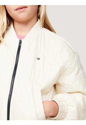 Chaqueta Niña Blanca Bomber Oversize Acolchada Tommy Hilfiger