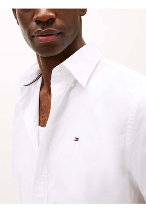 Camisa Blanca Poplin Solida Tommy Hilfiger