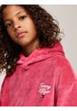 Buzo Rosa Niña Con Capota Y Logo Script Tommy Hilfiger de Tommy Hilfiger