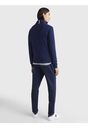 Suéter De Cuello Perkins Con Media Cremallera Azul Tommy Hilfiger