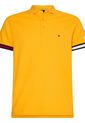 Polo De Punto Slim Con Ribetes A Contraste Hombre Amarillo Tommy Hilfiger de Tommy Hilfiger