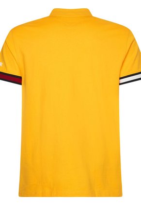 Polo De Punto Slim Con Ribetes A Contraste Hombre Amarillo Tommy Hilfiger