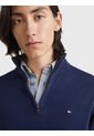 Suéter De Cuello Perkins Con Media Cremallera Azul Tommy Hilfiger de Tommy Hilfiger