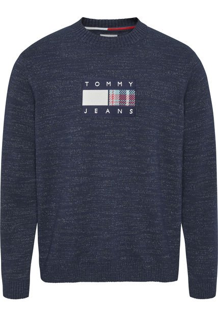 Saco De Corte Amplio Con Logo De Tartán Hombre Azul Tommy Jeans