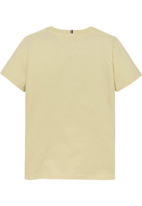 Camiseta Niña Amarilla Corte Slim Y Logo Aterciopelado Tommy Hilfiger