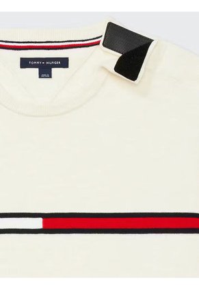 Saco Con Logo Y Rayas Hombre Blanco Tommy Hilfiger