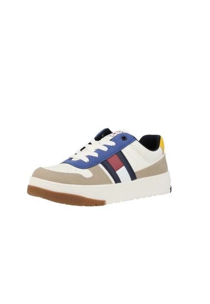 Tenis Multicolor De Corte Bajo Con Logo Engomado Tommy Hilfiger