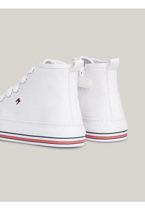 Tenis Altas Con Cordones Niña Blanco Tommy Hilfiger