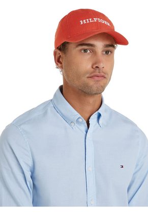Gorra Naranja De Béisbol Con Seis Paneles Y Logo Tommy Hilfiger