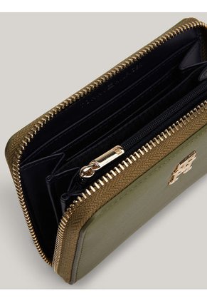 Billetera Verde Chic Mediana Con Cremallera Tommy Hilfiger