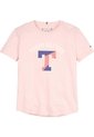 Camiseta Rosa De Manga Corta Estilo Universitario Tommy Hilfiger de Tommy Hilfiger