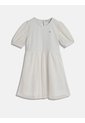 Vestido Blanco Manga Corta Con Logo Tommy Hilfiger de Tommy Hilfiger
