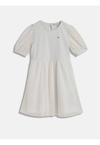 Vestido Blanco Manga Corta Con Logo Tommy Hilfiger Tommy Hilfiger