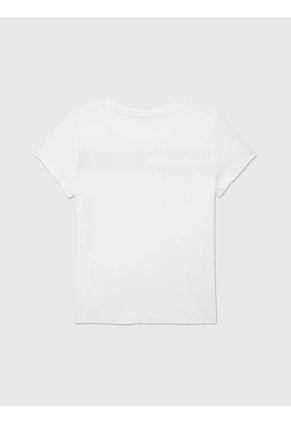 Camiseta Blanca Tina Manga Corta Con Logo Tommy Hilfiger