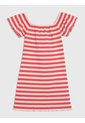 Vestido Rosado A Rayas Con Escote Hombros Descubiertos Tommy Hilfiger de Tommy Hilfiger