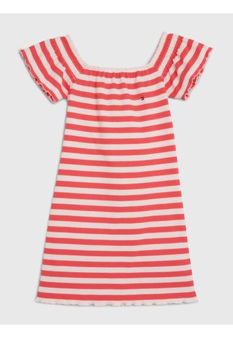 Vestido Rosado A Rayas Con Escote Hombros Descubiertos Tommy Hilfiger Tommy Hilfiger