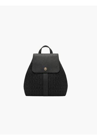 Morral Negro Estructurada Con Solapa Tommy Hilfiger Tommy Hilfiger