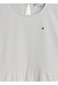 Vestido Blanco Manga Corta Con Logo Tommy Hilfiger de Tommy Hilfiger
