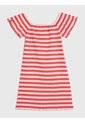 Vestido Rosado A Rayas Con Escote Hombros Descubiertos Tommy Hilfiger de Tommy Hilfiger