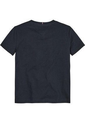 Camiseta Azul Manga Corta Con Logo Monotipo Tommy Hilfiger