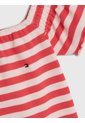 Vestido Rosado A Rayas Con Escote Hombros Descubiertos Tommy Hilfiger de Tommy Hilfiger