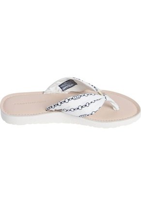 Sandalias Blanco Elevadas Con Logo Tommy Hilfiger