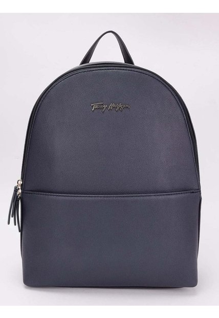 Morral Azul Mediana Redondeada Con Logo Script Tommy Hilfiger