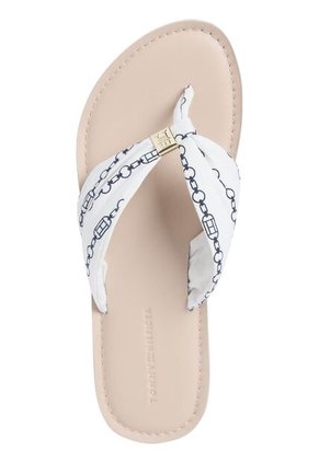 Sandalias Blanco Elevadas Con Logo Tommy Hilfiger