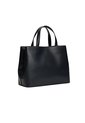 Bolso Negro Satchel Con Monograma Metálico Tommy Hilfiger de Tommy Hilfiger