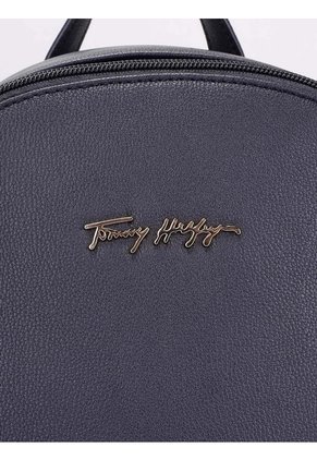Morral Azul Mediana Redondeada Con Logo Script Tommy Hilfiger