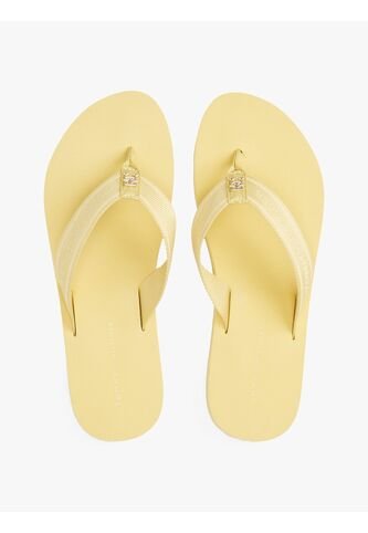 Sandalias Amarillo Con Inscripción Tonal En Tiras Tommy Hilfiger Tommy Hilfiger