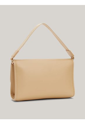 Bolso Beige De Hombro Pequeño Con Monotipo Hilfiger Tommy Hilfiger