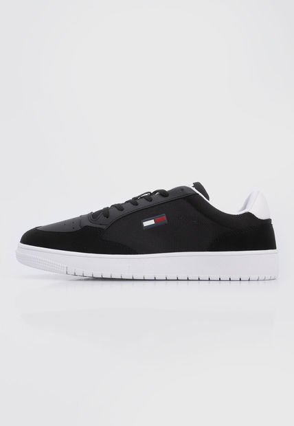Tenis Lifestyle Negro-Blanco Tommy Hilfiger Tommy Jeans City Textile Cupsole