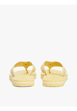 Sandalias Amarillo Con Inscripción Tonal En Tiras Tommy Hilfiger