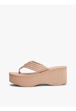 Sandalias Beige Con Plataforma Tipo Cuña Tommy Hilfiger