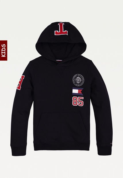 Sueter Con Gorro Y Parches Con Logo Negro Tommy Hilfiger Kids - Compra  Ahora | Dafiti Colombia
