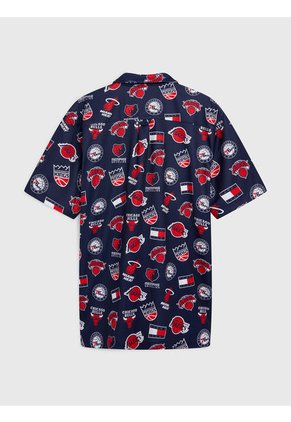 Camisa Manga Corta Con Logos NBA De Tommy Hilfiger Azul Tommy Jeans