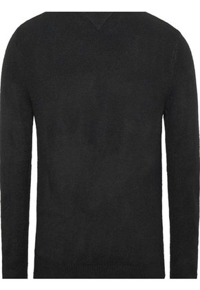 Suéter De Puro Algodón Orgánico Con Logo Negro Tommy Jeans