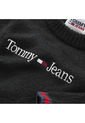 Suéter De Puro Algodón Orgánico Con Logo Negro Tommy Jeans de Tommy Jeans
