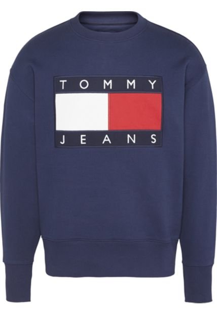 Buzo Flag Crew Azul Tommy Jeans - Compra Ahora | Dafiti Colombia