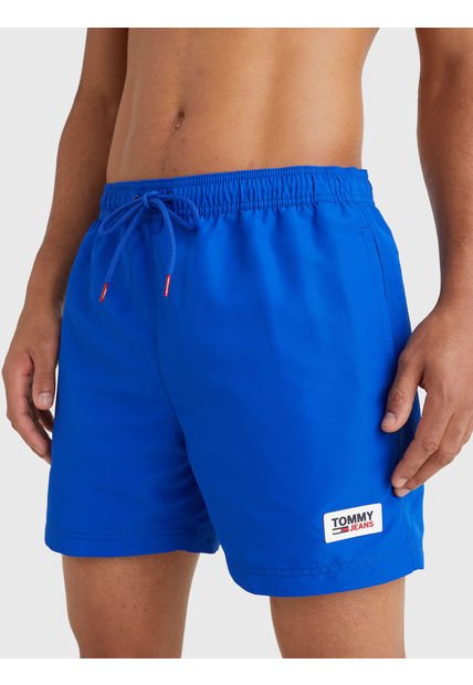 Bermuda De Medio Largo Con Parche Con Logo Hombre Azul Tommy Jeans