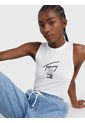 Body Sin Mangas Con Logo Distintivo Blanco Tommy Jeans de Tommy Jeans