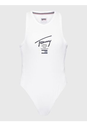 Body Sin Mangas Con Logo Distintivo Blanco Tommy Jeans