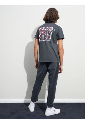 Camiseta Manga Corta Negro X Mtv Tee